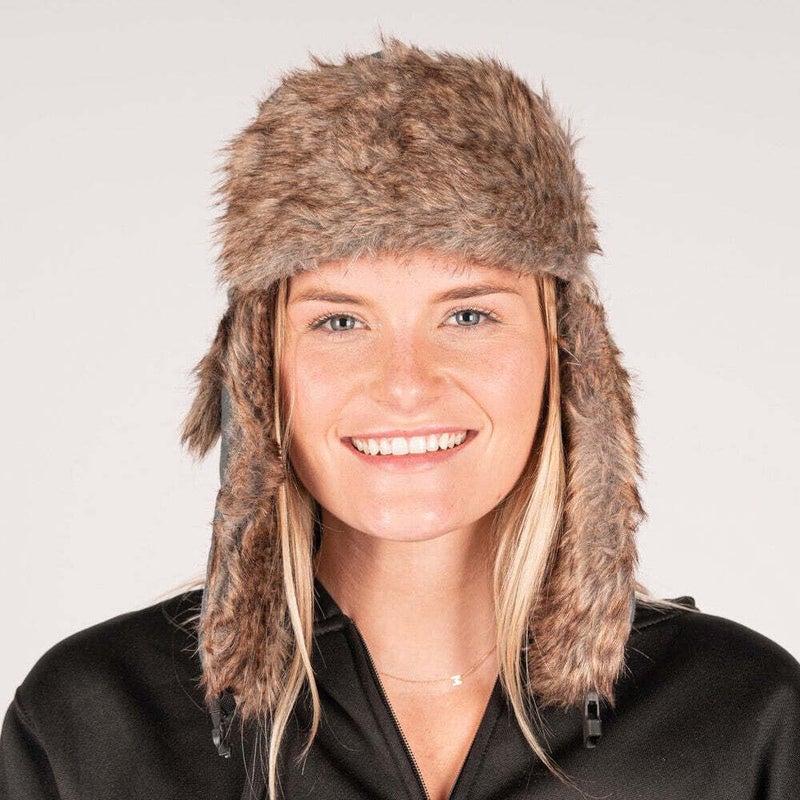 SA Company Trapper Hat Winter Hats for Men & Women | Ushanka Russian Hat | Faux Fur Hat with Ear Flap (Snow Camo) - Image 1